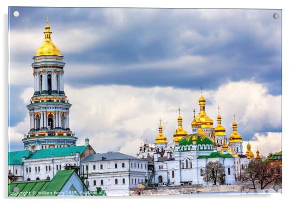 Great Bell Tower Uspenskiy Cathedral Lavra Cathedral Kiev Ukrain Acrylic by William Perry