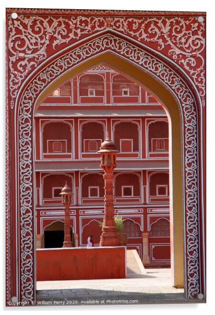 Red Fort Agora India Acrylic by William Perry
