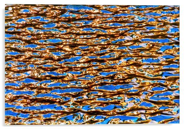 Memorial Pool Reflection Patterns Abstract New York NY Acrylic by William Perry