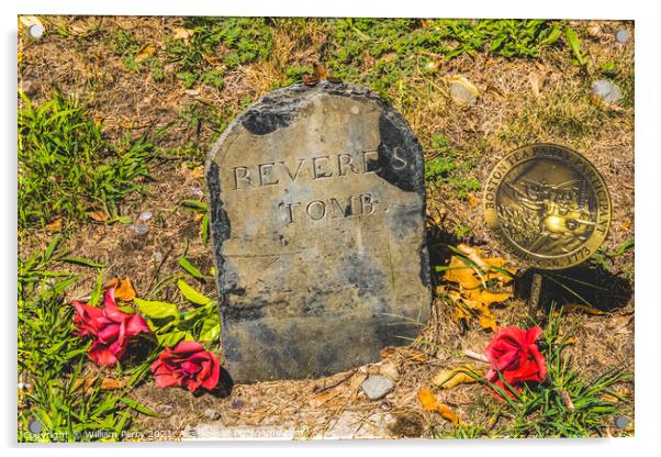 Paul Revere Grave Granary Burying Ground Revolutonary Heroes Bos Acrylic by William Perry