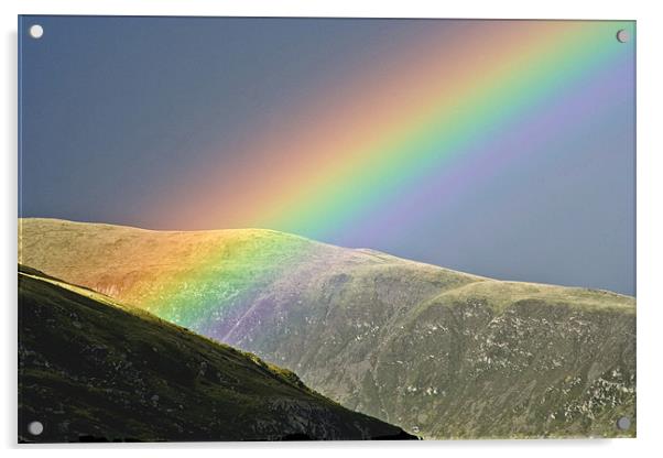 Snowdonia Rainbow Acrylic by Wayne Molyneux