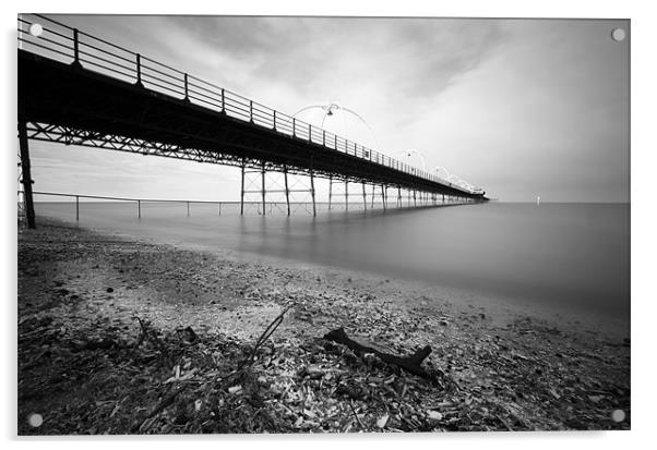 Pier at Southport Acrylic by Wayne Molyneux