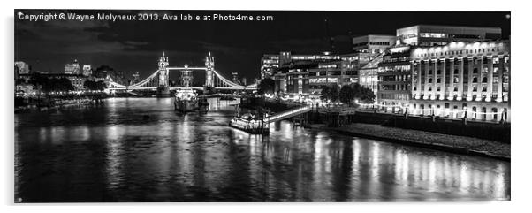 River Thames & Tower Bridge Acrylic by Wayne Molyneux