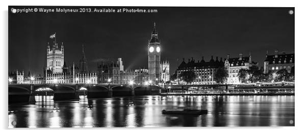 Palace of Westminster Acrylic by Wayne Molyneux