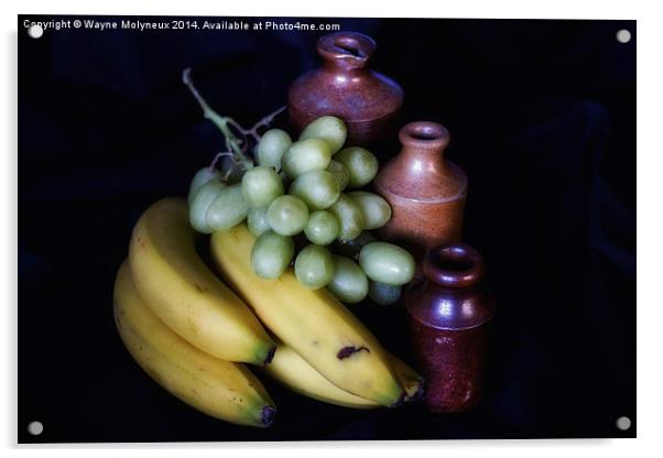 Fruits & Stone Jars Acrylic by Wayne Molyneux