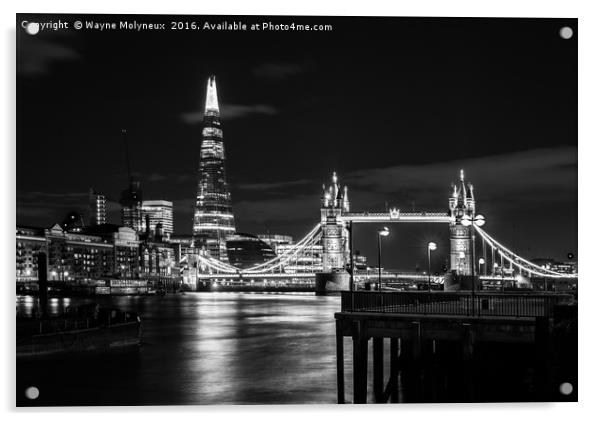 The Shard and Tower Bridge Acrylic by Wayne Molyneux