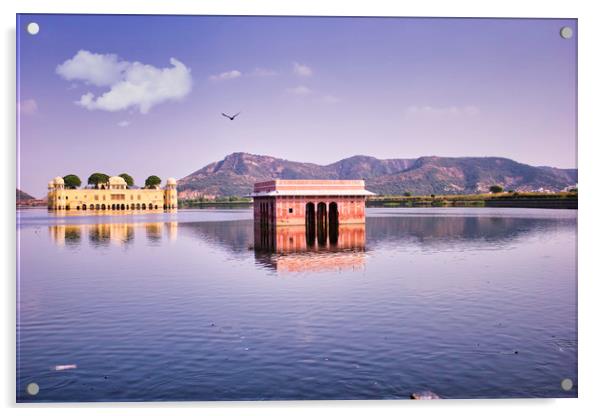 Wide angle shot of Jal mahal (Water Palace) agains Acrylic by Arpan Bhatia