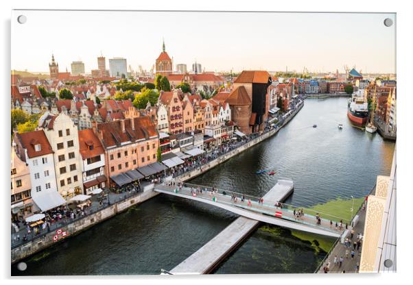 Gdansk, North Poland : Wide angle panoramic aerial Acrylic by Arpan Bhatia