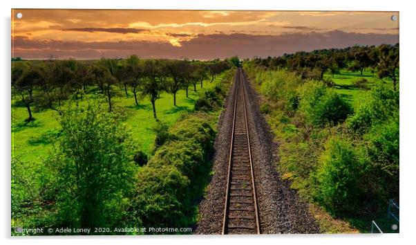 Herefordshire Sunset Acrylic by Adele Loney