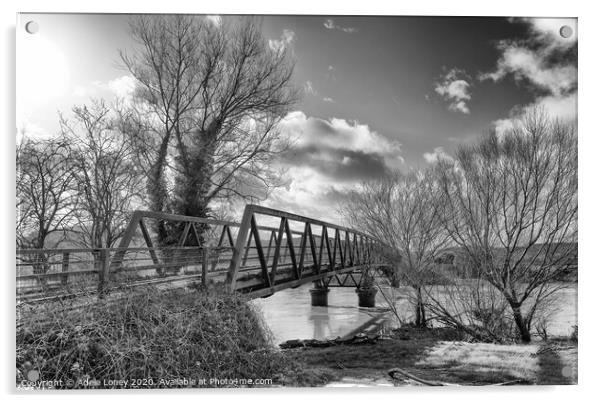 Huntsham Bridge over the River Wye Acrylic by Adele Loney