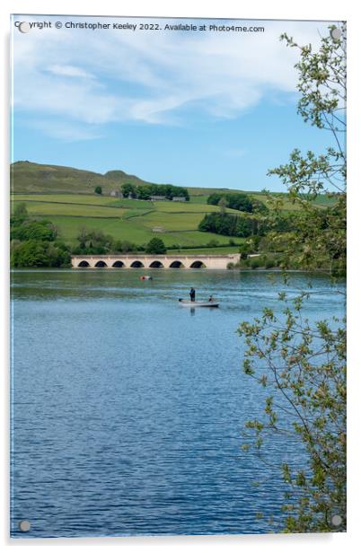 Summer day at Ladybower Reservoir Acrylic by Christopher Keeley