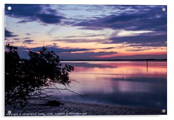 Norfolk sunset Acrylic by Christopher Keeley