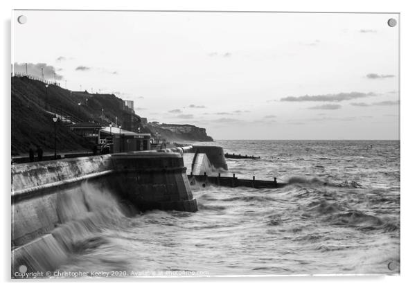 Choppy seas at Cromer Acrylic by Christopher Keeley