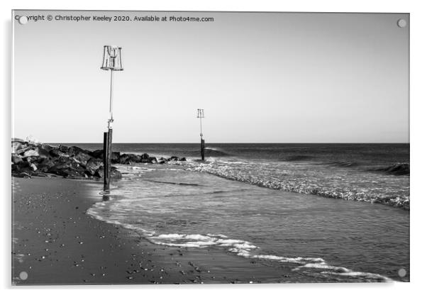 Caister beach  Acrylic by Christopher Keeley