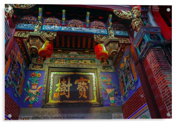 Chinese temple building ornate Cheah Si Sek Tek To Acrylic by Hanif Setiawan