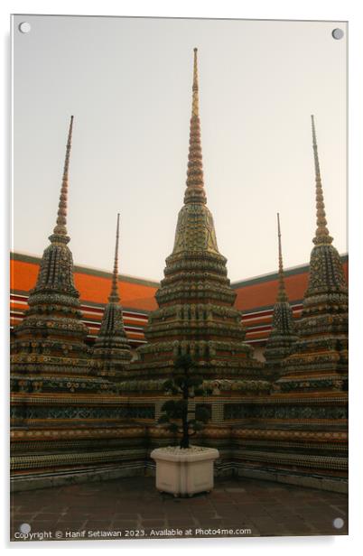 Second stupa group at Phra Chedi Rai in Wat Pho te Acrylic by Hanif Setiawan