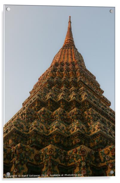 2nd Buddha stupa reaching symmetric in the sky Acrylic by Hanif Setiawan