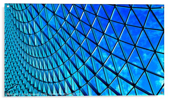  steel glass window, full framed pattern Acrylic by Hanif Setiawan