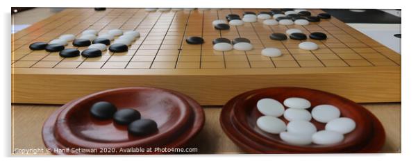 Chinese Go Game Acrylic by Hanif Setiawan