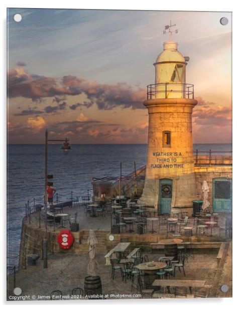 Folkestone lighthouse Acrylic by James Eastwell