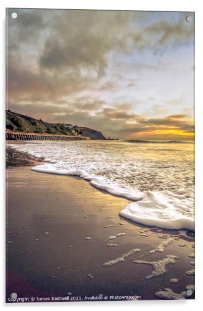 Sunny sands sunrise - Folkestone Acrylic by James Eastwell