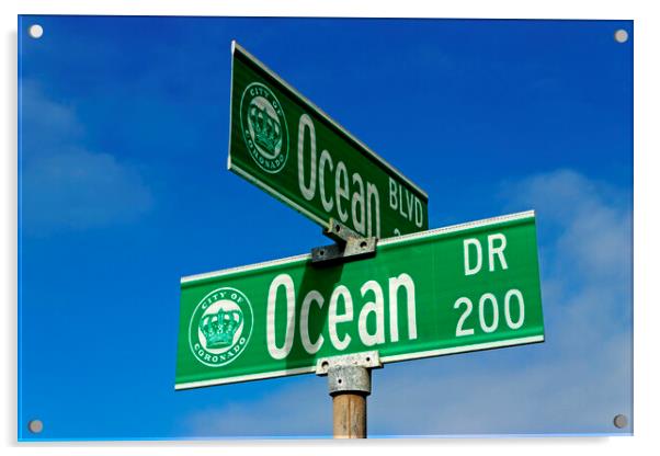 OCEAN sign Acrylic by Mikhail Pogosov