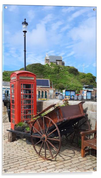 St Nicholas Chapel, Ilfracombe, from below. Acrylic by claire chown