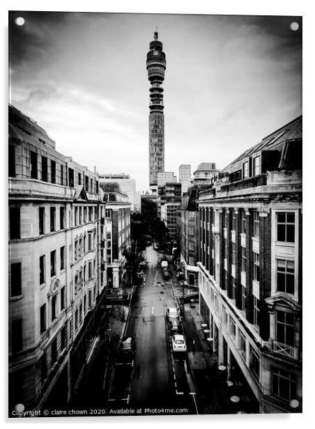 The BT Tower Acrylic by claire chown