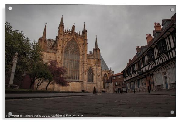 York Minster from the cobbles Acrylic by Richard Perks