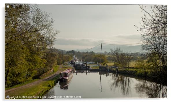 Lazing on a Sunday Afternoon on the canal Acrylic by Richard Perks