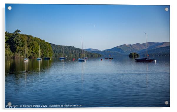Windermere Reflections Acrylic by Richard Perks