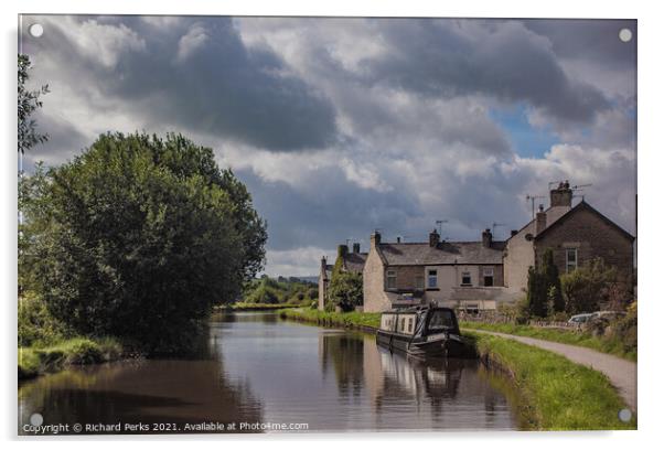 Leeds - Liverpool canal at Silsden North Yorkshire Acrylic by Richard Perks