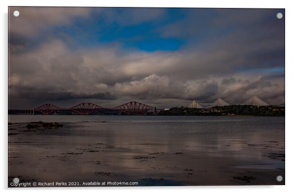 Bridges over the Forth Acrylic by Richard Perks