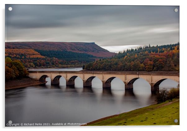 Autumn comes to Ladybower Reservoir Acrylic by Richard Perks