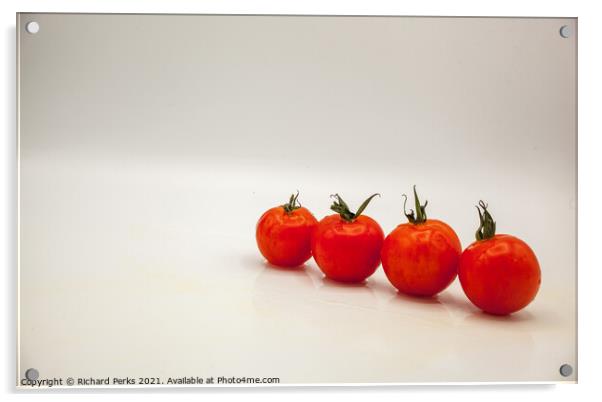 Vibrant Vine Tomatoes Acrylic by Richard Perks