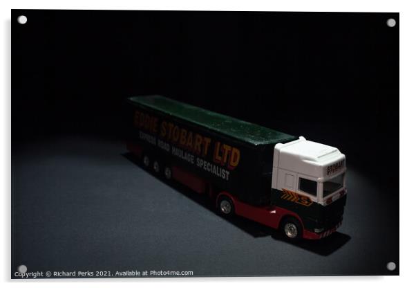 Eddie Stobart - Daf truck in the spotlight Acrylic by Richard Perks
