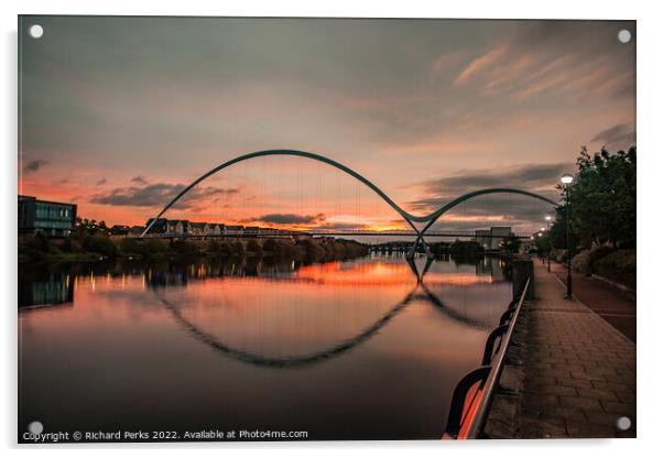 A Middlesborough Sunrise Acrylic by Richard Perks