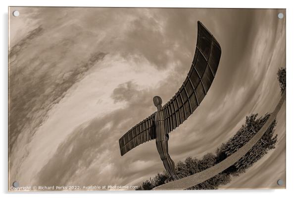 Angel of the North with a twist Acrylic by Richard Perks