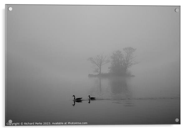 Enchanting Misty Lake Serenity Acrylic by Richard Perks