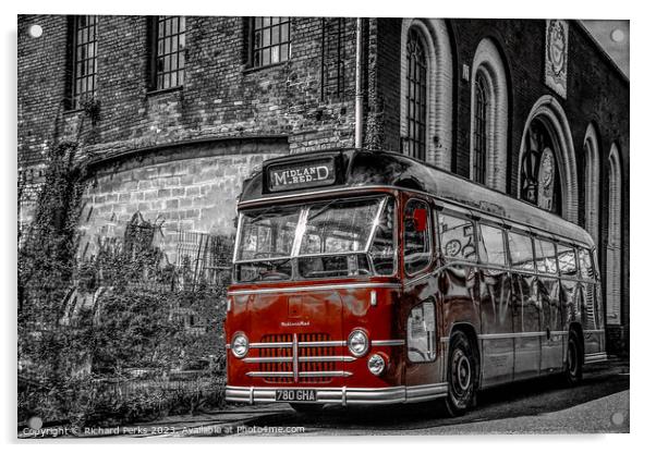 Old Midland Red bus Acrylic by Richard Perks