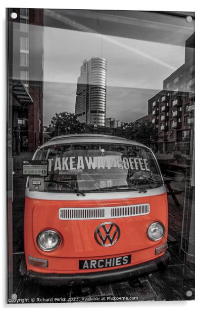 VW city Reflections Acrylic by Richard Perks