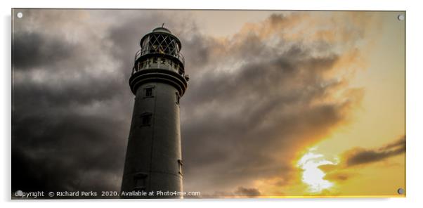 Flamborough Lighthouse Acrylic by Richard Perks