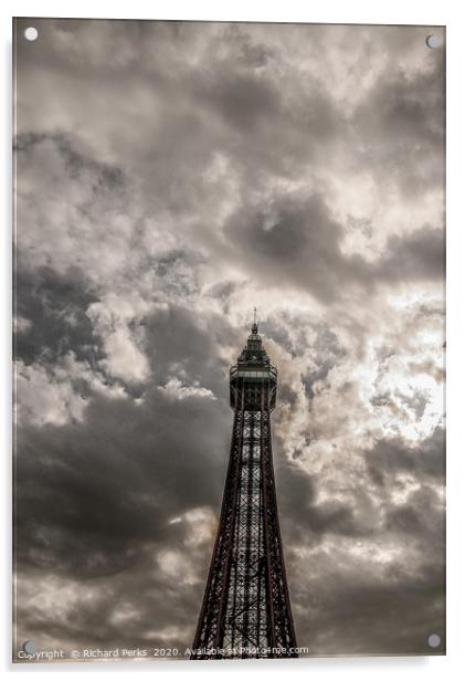 tower in the clouds Acrylic by Richard Perks