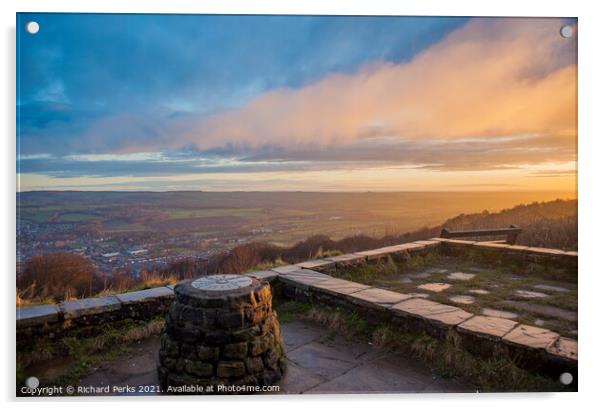 Otley - Yorkshire Views at Sunrise Acrylic by Richard Perks