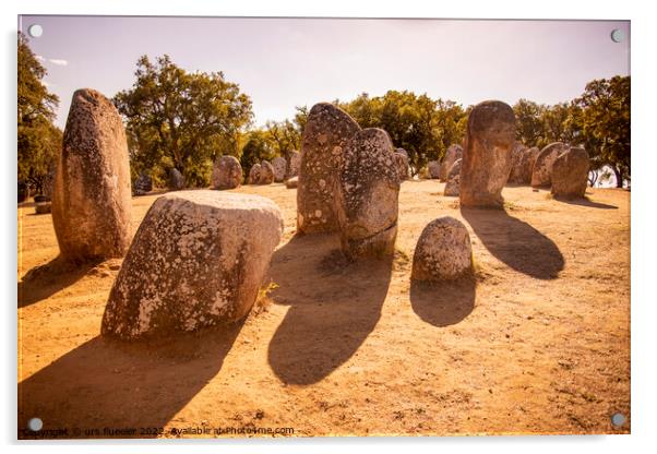 PORTUGAL ALENTEJO EVORA CROMLECH Acrylic by urs flueeler