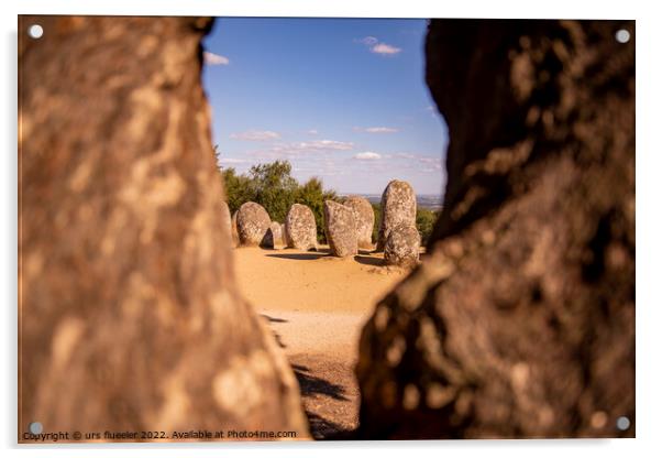 PORTUGAL ALENTEJO EVORA CROMLECH Acrylic by urs flueeler