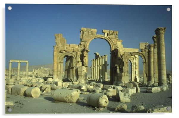 SYRIA, PALMYRA,  Acrylic by urs flueeler