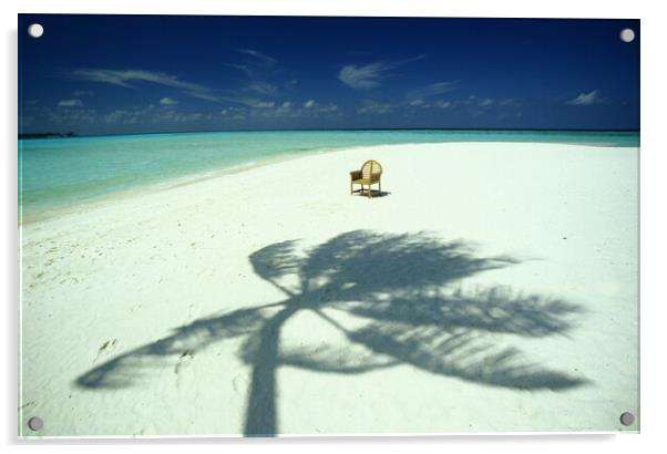 ASIA INDIAN OCEAN MALDIVES SEASCAPE BEACH Acrylic by urs flueeler