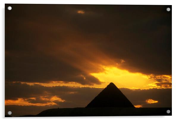 AFRICA EGYPT CAIRO GIZA PYRAMIDS Acrylic by urs flueeler