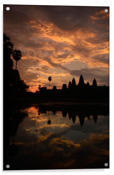 CAMBODIA SIEM REAP ANGKOR WAT TEMPLE SUNRISE Acrylic by urs flueeler